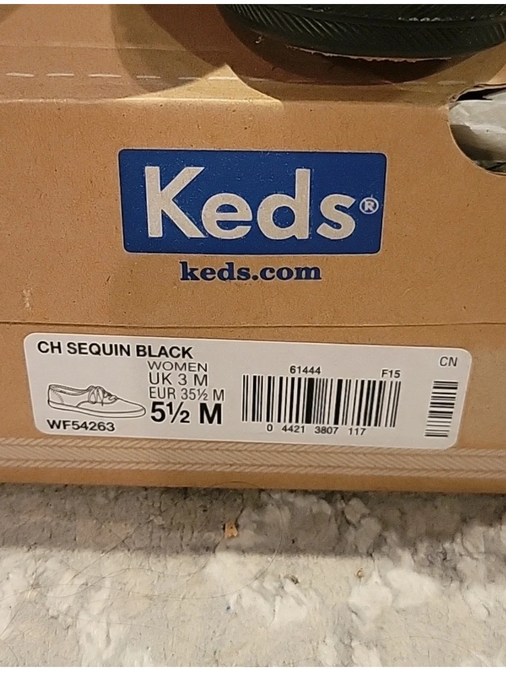 Keds Black Sequin Lace-Up Women's Sneakers